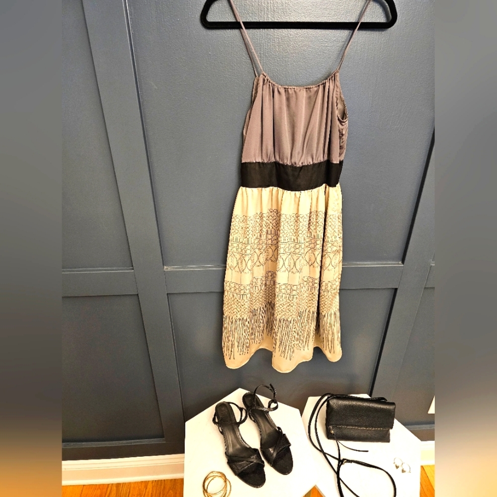 Printed Spaghetti Strap Dress